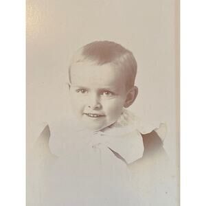 Atq Early 1900s Cabinet Card Photo Young Boy Malin and Schwartz Eclipse Studios